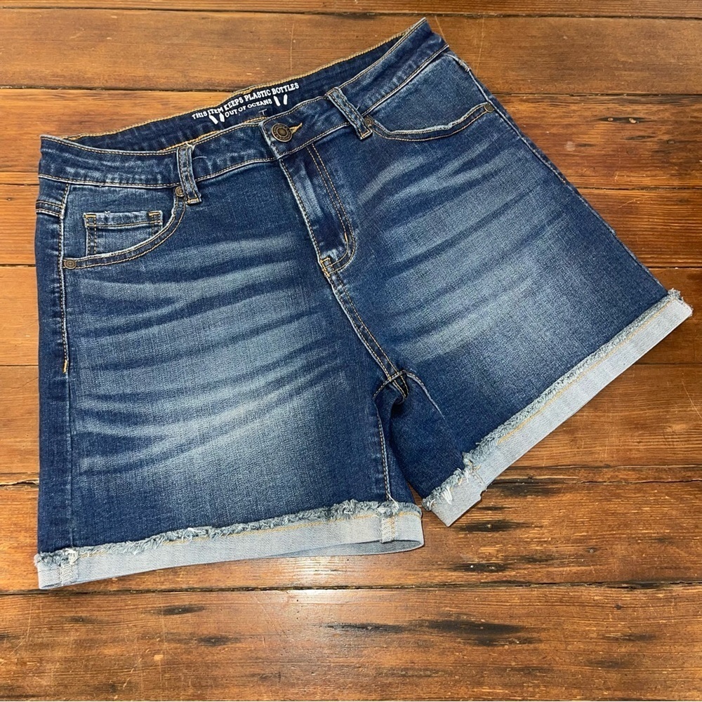 Grace & Lace Blue Jean Shorts with Rolled Hem